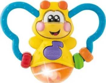 Lodër për foshnja Chicco Baby Senses Lighting Bug, unazë për kafshim, me rrapëllimë, shumëngjyrëshe