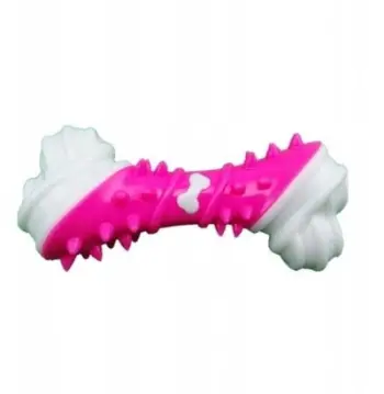 Lodër për qen Barry King Bone, TPR, 12.5 cm, rozë
