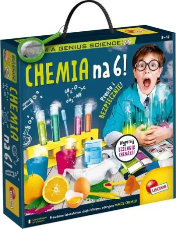 Set kimik për fëmijë Lisciani Im a Genius Chemistry for an A, 50 eksperimente, edukativ