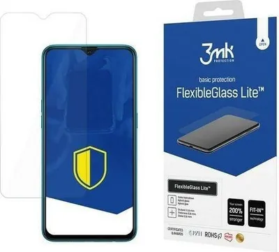 Mbrojtës ekrani 3MK FlexibleGlass Lite për Realme 9i, xham hibrid, ekstra i hollë, transparent - 1