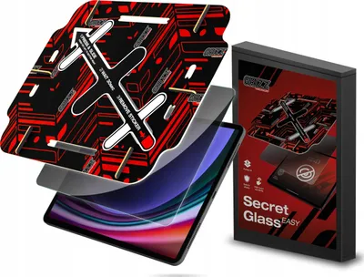 Xham mbrojtës tableti GrizzGlass SecretGlass Easy, privatësi, për Samsung Galaxy Tab S9 Ultra S10 Ultra, transparent - 1