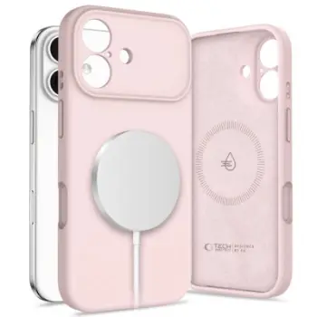 Maskë telefoni Tech-Protect Silicone MagSafe, për iPhone 17, silikoni, rozë
