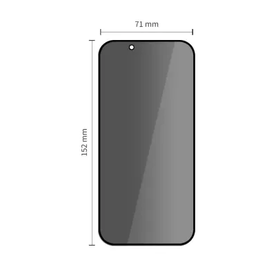 Xham mbrojtës Tech-Protect Privacy, për iPhone 17 Air, 9H, efekt privatësie, i zi - 2