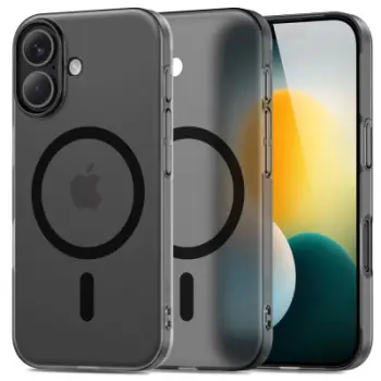 Kapotë telefoni Tech-Protect MagSlim MagSafe për iPhone 17, ultra e hollë, matte, e zezë
