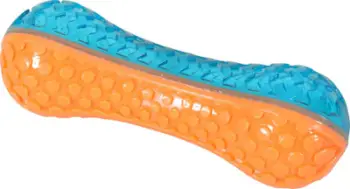 Lodër për qen Zolux TAO Dumbbell, 12.5cm, TPR, portokalli blu