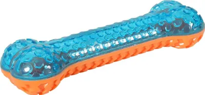 Lodër për qen Zolux TAO Bone, 17cm, material TPR, portokalli - 2