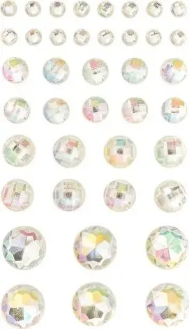 Kristale vetëngjitëse Dalprint Opal, set 40 copë, transparente