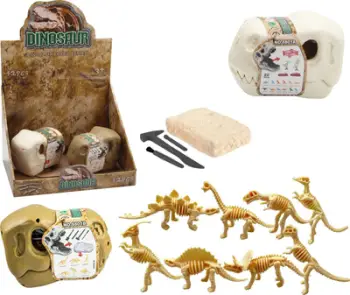 Set gërmimi dinosauri Trifox, 20 copë skelete, lodër edukative, shumëngjyrësh