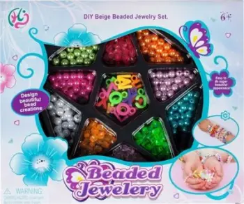 Set kreativ me rruaza Mega Creative Beads for Stringing, plastikë, për fëmijë 3+, shumëngjyrëshe