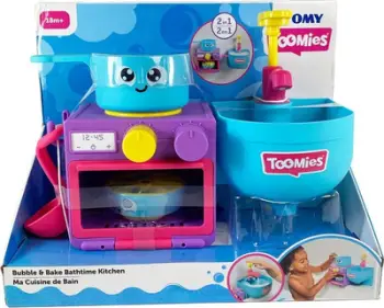 Set loje për banjo Bubble &amp; Bake, lavaman dhe furrë lodër, me flluska