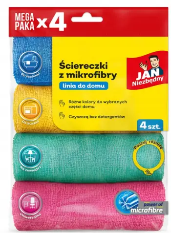 Lecka mikrofibre Jan Niezbędny, set 4 copë, shumëngjyrëshe