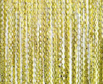Perde dekorative Beauty &amp; Charm Curtain Spirals Stars, 100x200 cm, ngjyrë ari