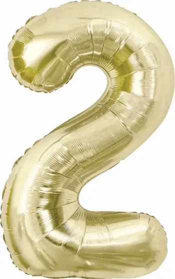 Balonë folie B&amp;C Champagne, numri 2, 85cm, ngjyrë shampanjë