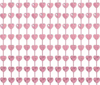Perde dekorative Godan Beauty & Charm Hearts, 100x200 cm, me zemra, ngjyrë lila