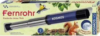 Teleskop Kosmos 676865, 12x zmadhim, për fëmijë 8-12 vjeç, i argjendtë