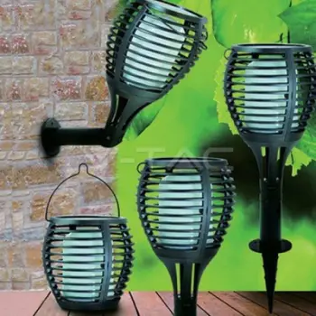 Dritë dekorative solare V-TAC VT-719 8558, LED 0.45W, për ambient të jashtëm, e zezë