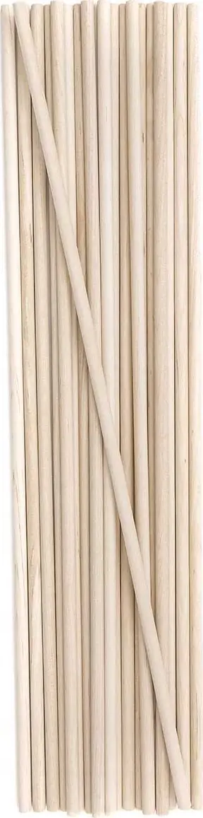 Shkopinj kreativë druri Dalprint Creative Sticks Round Jumbo, 20 copë, ngjyrë natyrale
