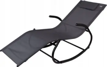 Shezlong lëkundës kopshti Aktive Anthracite Garden, me jastëk, tekstilene, antracit
