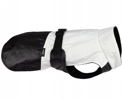 Pallto reflektuese për qen Amiplay Fluo, 45 cm, e bardhë e zezë - 1