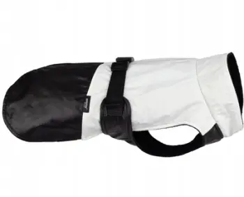 Pallto reflektuese për qen Amiplay Fluo, 45 cm, e bardhë e zezë