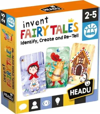 Lojë edukative Headu Invent Fairy Tales, për 2-5 vjeç, 25 karta, shumëngjyrëshe - 1