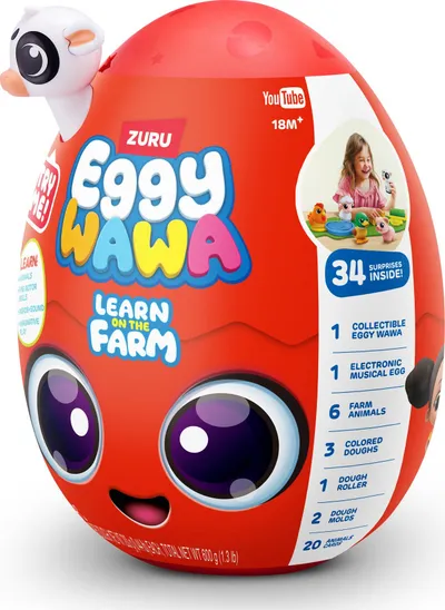 Lodër për banjë Zuru Eggywawa Surprise Bath, me surpriza, e kuqe - 3