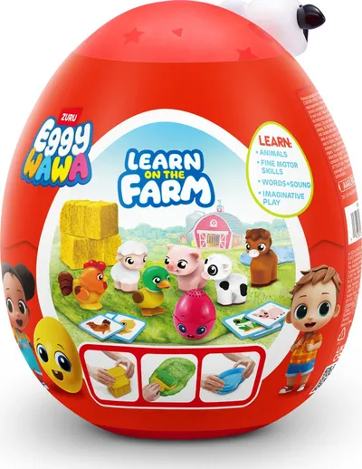 Lodër për banjë Zuru Eggywawa Surprise Bath, me surpriza, e kuqe - 4