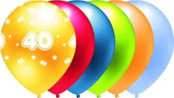Balonë dekorative MK Trade Print 40, e mbushshme me ajër, shumëngjyrëshe