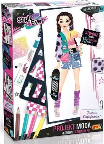 Set kreativ dizajn mode Style 4 Ever Fashion Designer Kit, 15 modele, për fëmijë - 1
