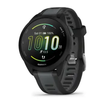 Ora inteligjente Garmin Forerunner 165 Music, GPS, AMOLED, e zezë
