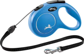 Zinxhir automatik për qen Flexi Classic M, kordelë 5m, blu