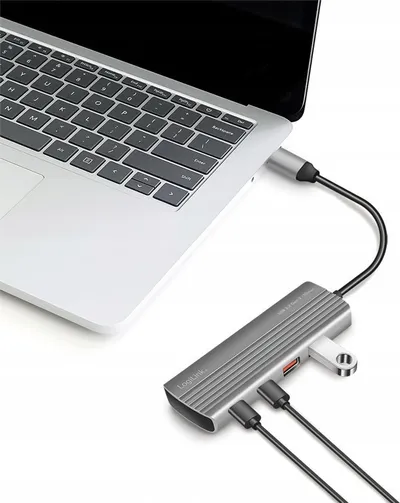 Hub USB LogiLink USB 3.2 Gen2, 7+1 porta, PD 100W, alumini - 5