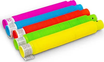 Lodër antistres Light Up Fidget Pop Tubes, me dritë LED, shumëngjyrëshe - 1