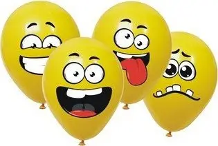 Set tullumbacesh DIY Smile, 4 dizajne, 6 copë, të verdha