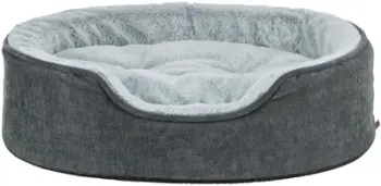 Shtrat për qen Trixie Vital Bed Lino Oval, 110x92cm, memory foam, gri