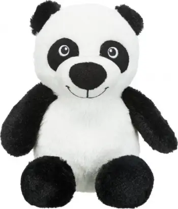Lodër për qen Trixie Panda, 26 cm, poliestër, me zë, e bardhë e zezë