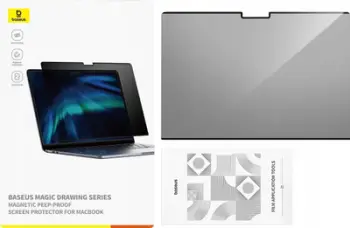 Xham mbrojtës Baseus Magic Drawing për MacBook Pro 16", magnetik, me set pastrimi, transparent
