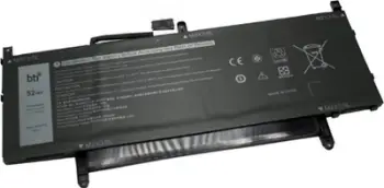 Bateri laptopi BTI HYMNG, 52Wh 6840mAh, 4 qeliza, për Dell Latitude 9510 2 in 1, e zezë