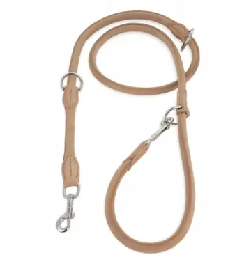 Zinxhir lëkure për qen BarryKing, 13 mm, 200 cm, bezhë e çelët