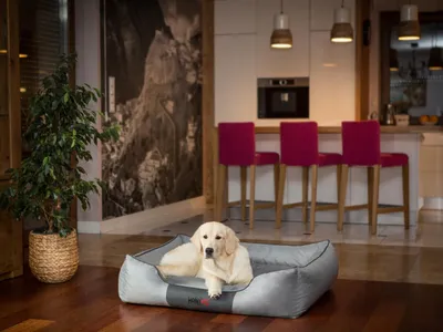 Shtrat për kafshë Hobbydog Bed Comfort, madhësia XXXL, material OXFORD, gri hiri - 4
