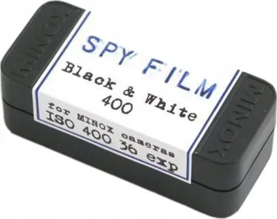 Film fotografik Minox SPY, ISO 400, 8x11 mm 36 ekspozime, bardh e zi - 1