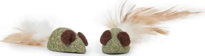 Lodër për mace Vitakraft Matatabi Catnip Mice, me pendë, set - 3