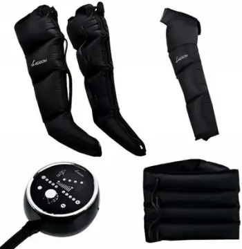 Pajisje presoterapie Be OSOM Air Compression Massager BEOSOMRD108, drenazh limfatik, për këmbë dhe bel, e zezë