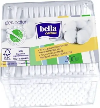 Shkopinj kozmetikë Bella Cotton, 200 copë, pambuk 100%