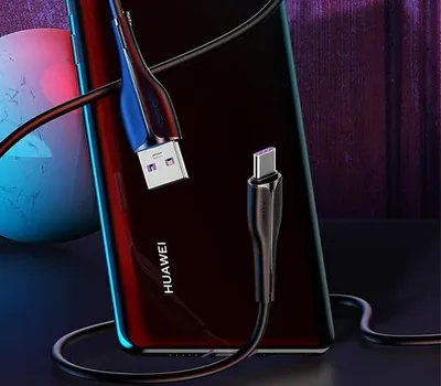 Kabllo karikimi USAMS U38 US-SJ376, USB-A në USB-C, 5A 1m, i zi - 2