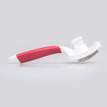Furkë vetëpastruese për kafshë Over Zoo Over Self Cleaning Brush 360 S, gjilpëra çeliku, dorezë ergonomike, e gjelbër