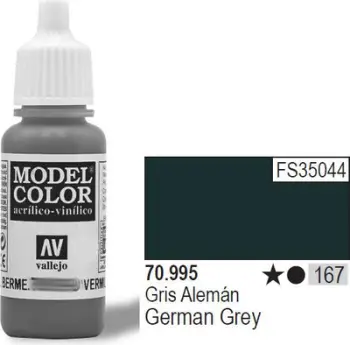 Bojë akrilike Vallejo Model Color German Grey, 17ml, mat, gri e errët