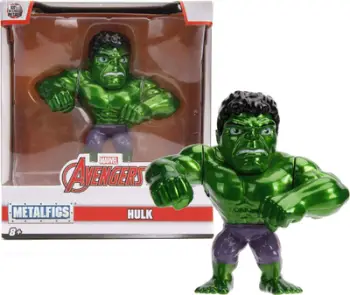 Figurine koleksionuese Marvel Hulk, 4", metal die cast, e gjelbër