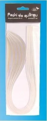 Shirita quilling Galeria Hobby, 5mm x 50cm, letër 130g, të bardhë, 100 copë - 2