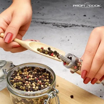 Set mulli për erëza ProfiCook PC-PSM 1160, mekanik, çelik inox, ngjyrë argjendi - 5